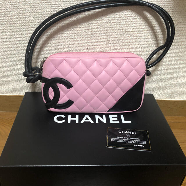 CHANEL カンボンライン　ショルダーバッグ　ピンク　ココマーク