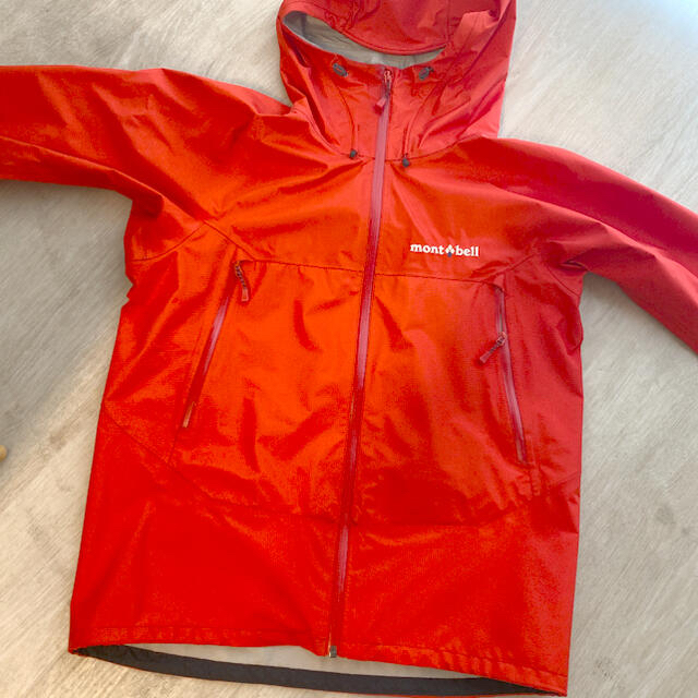 モンベルmontbellゴアテックスgoretex赤レッド登山レインコートジャケ 6