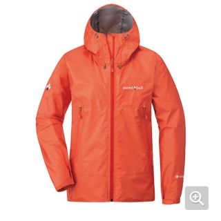 モンベル(mont bell)のモンベルmontbellゴアテックスgoretex赤レッド登山レインコートジャケ(登山用品)