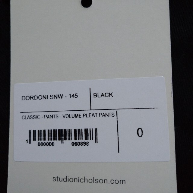 スタジオニコルソン studio nicholson DORDONI ブラック 6