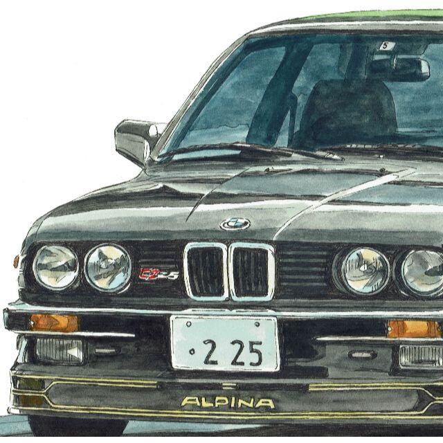 GC-1452 BMW ALPINA限定版画直筆サイン額装作家平右ヱ門 2