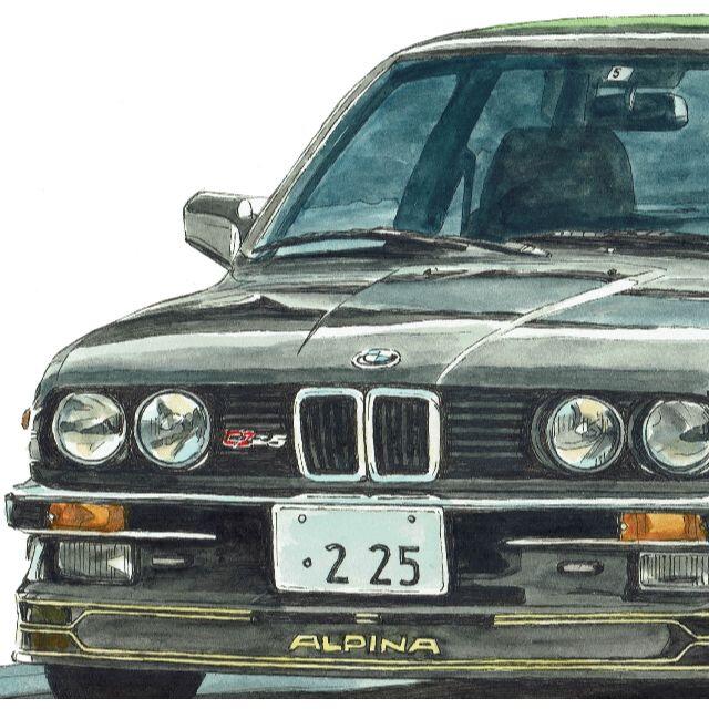 GC-1453 BMW ALPINA限定版画直筆サイン額装作家平右ヱ門 3