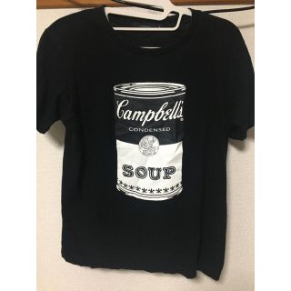 アンディウォーホル(Andy Warhol)のアンディ・ウォーホル　キャンベルのスープ缶　アート　Tシャツ　ブラック モノクロ(Tシャツ/カットソー(半袖/袖なし))