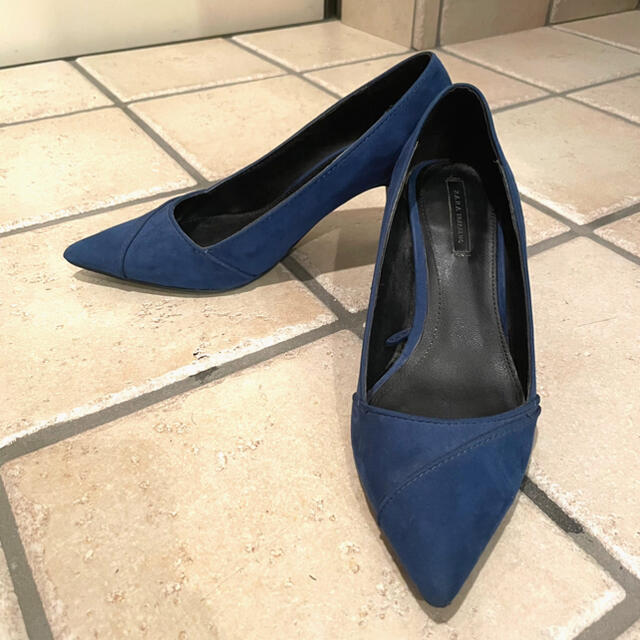 ZARA(ザラ)のZARA パンプス　ブルー　37 レディースの靴/シューズ(ハイヒール/パンプス)の商品写真