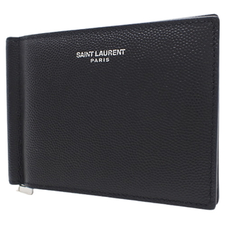 サンローラン(Saint Laurent)のサンローランパリ コンパクト財布 ブラック黒 40802000658(折り財布)