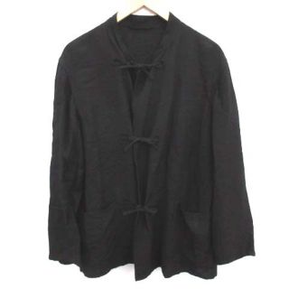 コモリ(COMOLI)のコモリ 19SS ヴィスコースリネン スタンドカラージャケット 1 M 黒(ブルゾン)