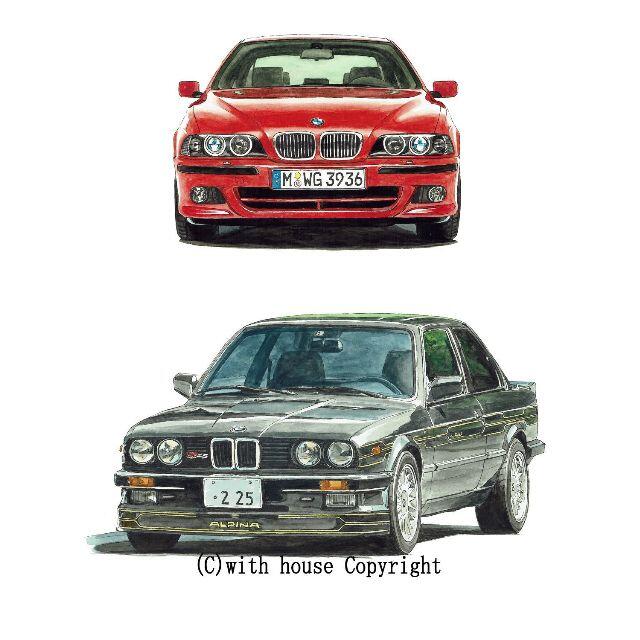 GC-1460 BMW530/ALPINA限定版画直筆サイン額装作家平右ヱ門 1