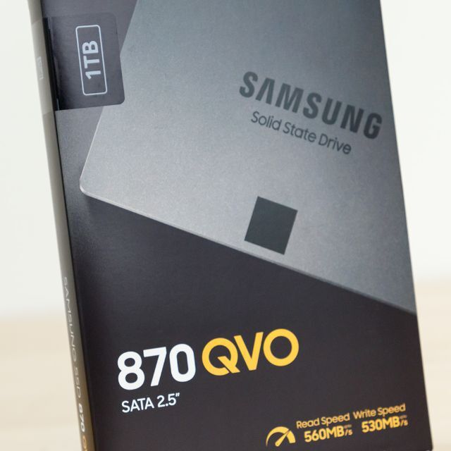 未使用新品 Samsung 870 QVO 1TB MZ-77Q1T0B/EC PCパーツ 在庫整理品 ...