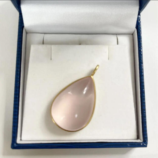 大粒ローズクォーツ ペンダントトップ 18k マリハなどがお好きな方に!