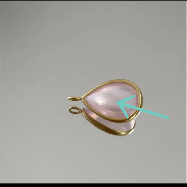 大粒ローズクォーツ ペンダントトップ 18k マリハなどがお好きな方に!