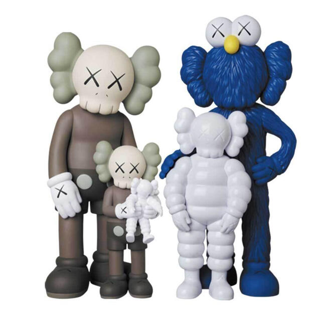 キャラクターグッズ【新品未開封】KAWS FAMILY BROWN/BLUE/WHITE