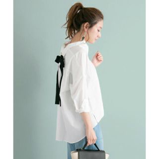 アーバンリサーチ(URBAN RESEARCH)の10月末まで◯UR BACKリボンオーバーゆるっとシャツ(シャツ/ブラウス(長袖/七分))