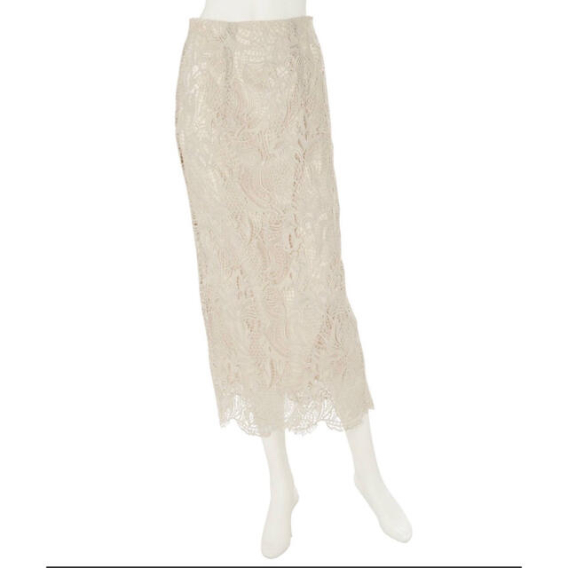 MERCURYDUO(マーキュリーデュオ)のフラワーケミカルレースタイトスカート レディースのスカート(ロングスカート)の商品写真