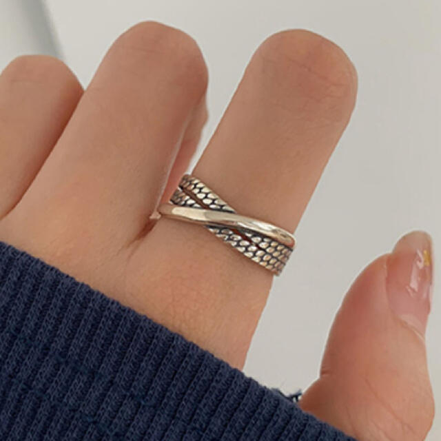 リング 指輪 韓国　シルバーリング　サイズ調節可能 メンズのアクセサリー(リング(指輪))の商品写真