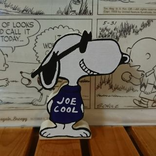 スヌーピー(SNOOPY)のスヌーピー JOE COOL ウッドオブジェ インテリア(インテリア雑貨)