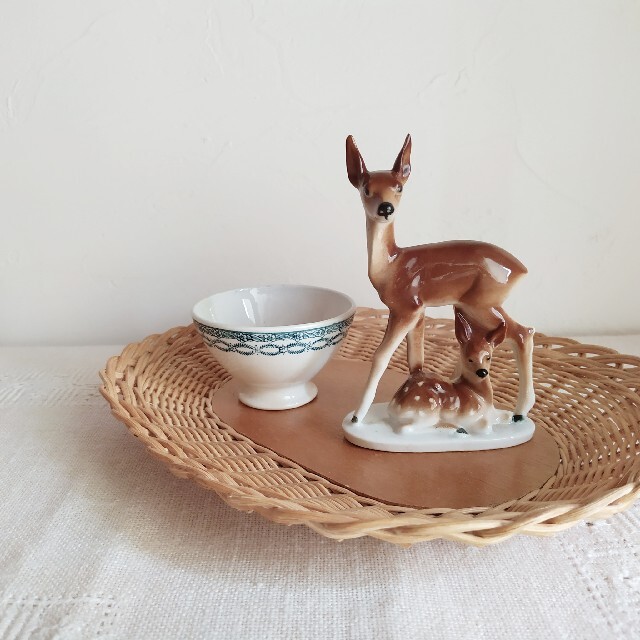 H.P.FRANCE(アッシュペーフランス)の* pottery animal ❀ deer 鹿 インテリア/住まい/日用品のインテリア小物(置物)の商品写真