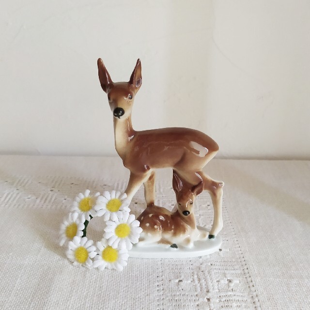 H.P.FRANCE(アッシュペーフランス)の* pottery animal ❀ deer 鹿 インテリア/住まい/日用品のインテリア小物(置物)の商品写真