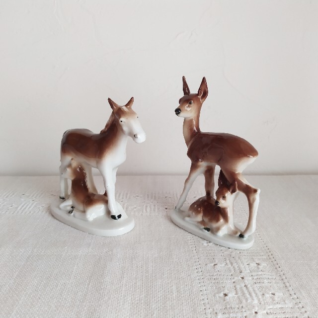 H.P.FRANCE(アッシュペーフランス)の* pottery animal ❀ deer 鹿 インテリア/住まい/日用品のインテリア小物(置物)の商品写真