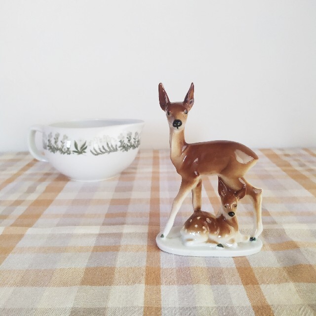 H.P.FRANCE(アッシュペーフランス)の* pottery animal ❀ deer 鹿 インテリア/住まい/日用品のインテリア小物(置物)の商品写真
