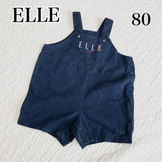 エル(ELLE)のELLE オーバーオール サロペット 80 紺色　レトロ(パンツ)