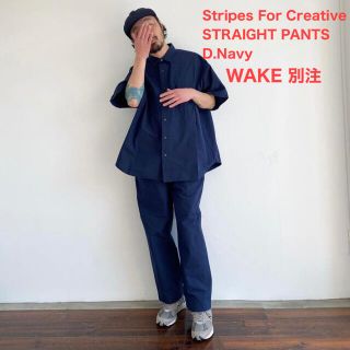 ワンエルディーケーセレクト(1LDK SELECT)のStripes For Creative 別注 STRAIGHT PANTS L(ワークパンツ/カーゴパンツ)