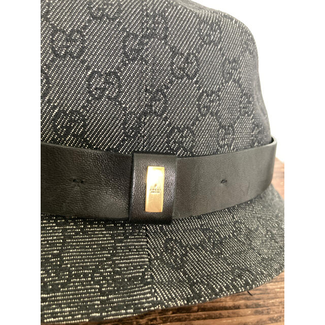 Gucci(グッチ)のグッチ　ＧＧ柄モノグラム  バゲットハット【ネイビーＬサイズ】 メンズの帽子(ハット)の商品写真