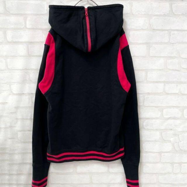 TOMMY(トミー)の【希少】TOMMY ボタン スウェット パーカー フーディー 黒 ピンク M メンズのトップス(パーカー)の商品写真