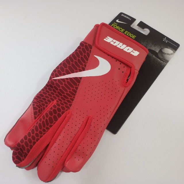 NIKE(ナイキ)の未使用 ナイキバッティンググローブ Lサイズ メンズ 両手用 赤 スポーツ/アウトドアの野球(その他)の商品写真