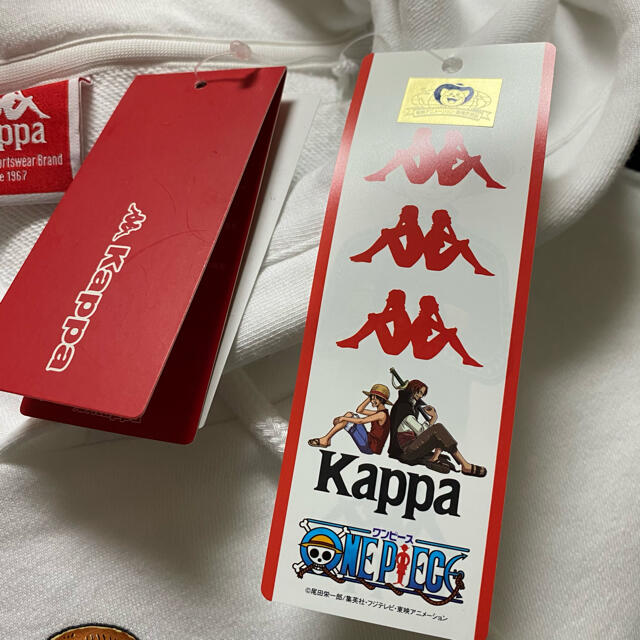 Kappa(カッパ)の【即納】 Kappa × ワンピース コラボ プルオーバーパーカー ホワイト S メンズのトップス(パーカー)の商品写真