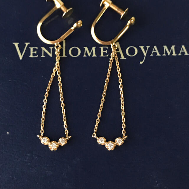 Vendome Aoyama(ヴァンドームアオヤマ)の美品♡ ヴァンドーム青山　K18 ダイヤモンド　スイング　イヤリング レディースのアクセサリー(イヤリング)の商品写真