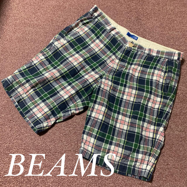 BEAMS(ビームス)のBEAMS ビームス　チェック柄　ハーフパンツ　サイズXL メンズのパンツ(ショートパンツ)の商品写真