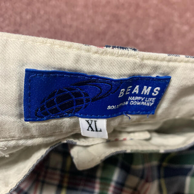 BEAMS(ビームス)のBEAMS ビームス　チェック柄　ハーフパンツ　サイズXL メンズのパンツ(ショートパンツ)の商品写真