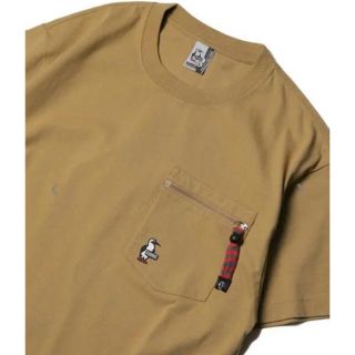 チャムス(CHUMS)の【新品・未開封】チャムス  ジッププルポケット Tシャツ メンズS ベージュ(Tシャツ/カットソー(半袖/袖なし))