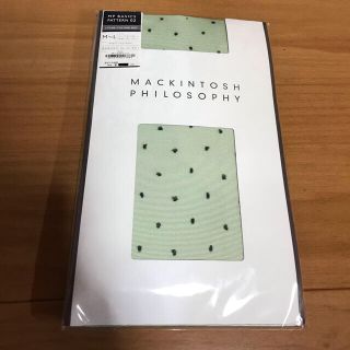 マッキントッシュフィロソフィー(MACKINTOSH PHILOSOPHY)のストッキング　アースグリーン　ドット(タイツ/ストッキング)