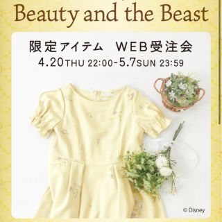 アースミュージックアンドエコロジー(earth music & ecology)の【完全受注生産】美女と野獣 コラボ ワンピース(ひざ丈ワンピース)