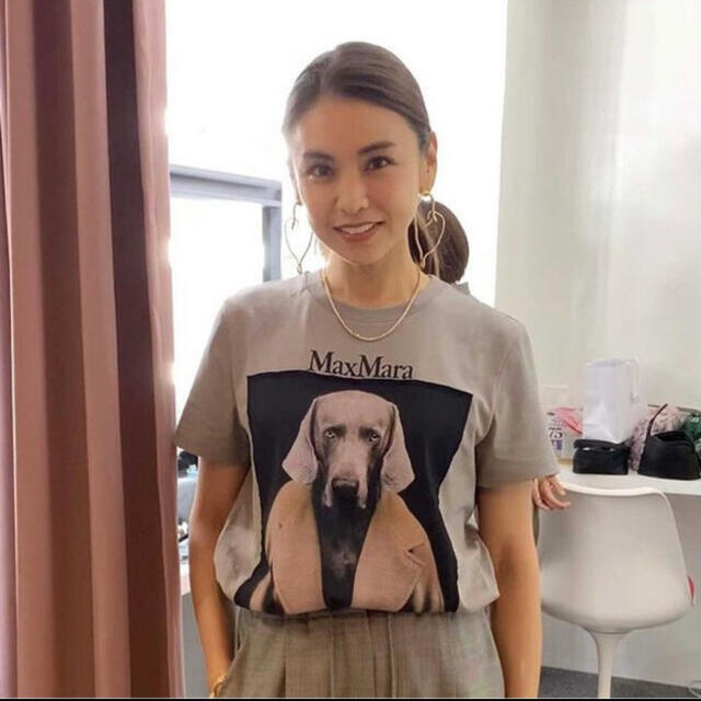 MAXMARA マックスマーラ ピュアコットン Tシャツ 犬 サイズS-