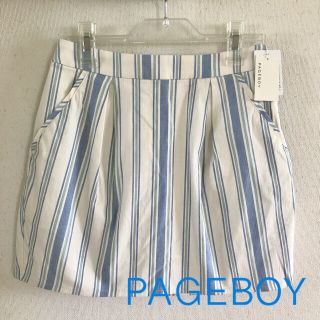 ページボーイ(PAGEBOY)のPAGEBOY ページボーイ ストライプ スカート 新品 タグ付き(ひざ丈スカート)