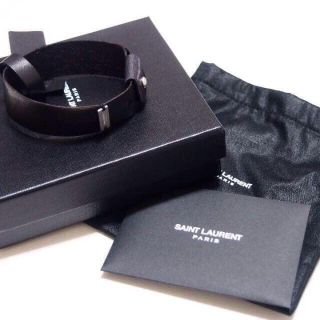 サンローラン(Saint Laurent)のSAINT LAURENT PARIS レザーブレスレット M(ブレスレット)