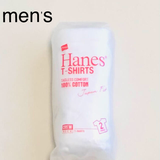 ヘインズ(Hanes)のHanesヘインズクールネックTシャツ ジャパンフィット 2枚入り 白Mサイズ(Tシャツ/カットソー(半袖/袖なし))