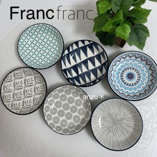 フランフラン(Francfranc)のみぃ様　2点　フランフラン　小皿　豆皿　６枚、軽量スプーン(食器)