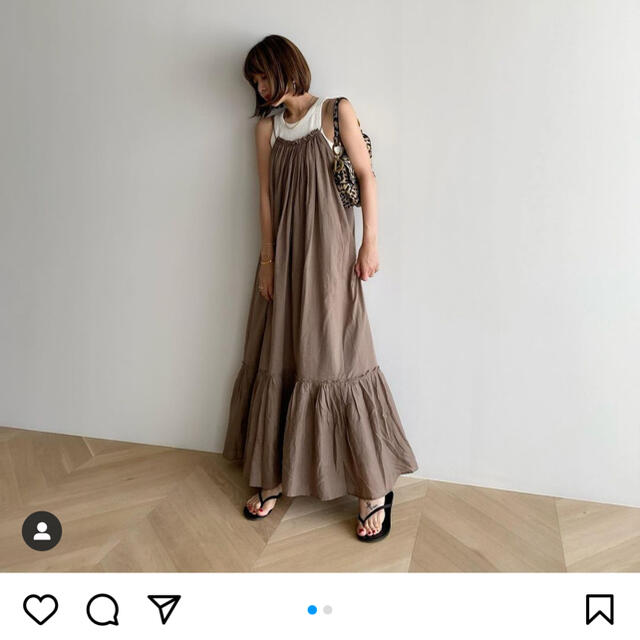 COTTON VOILE ボリュームキャミドレス　ワンピース