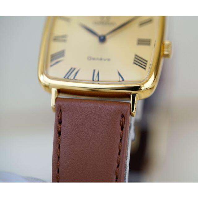 OMEGA(オメガ)の美品 オメガ ジュネーブ スクエア ゴールド ローマン 手巻き メンズ Omeg メンズの時計(腕時計(アナログ))の商品写真