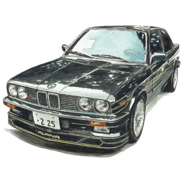 GC-1143 BMWアルピナ/530限定版画 直筆サイン額装●作家平右ヱ門