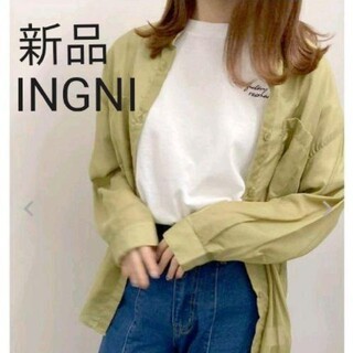 イング(INGNI)の【新品】INGNI　シアーシャツ　M(シャツ/ブラウス(長袖/七分))