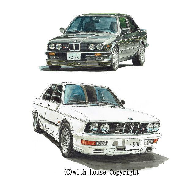 GC-1467 BMW ALPINA/M535限定版画直筆サイン額装作家平右ヱ門 1