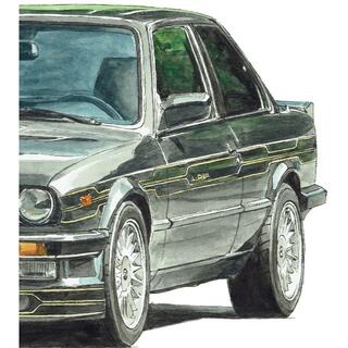 GC-1467 BMW ALPINA/M535限定版画直筆サイン額装作家平右ヱ門