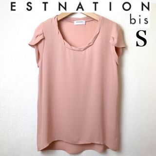 エストネーション(ESTNATION)の【Sサイズ】エストネーションビス　とろみ素材　フレンチスリーブ　ブラウス(シャツ/ブラウス(半袖/袖なし))