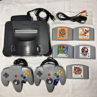 ニンテンドウ64(NINTENDO 64)の【メンテ清掃済み】ニンテンドー64 スマブラ マリオカート ポケモン 管理829(家庭用ゲーム機本体)