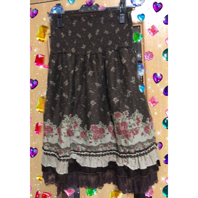 axes femme(アクシーズファム)の花柄スカート レディースのスカート(ひざ丈スカート)の商品写真
