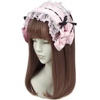 アンジェリックプリティー(Angelic Pretty)のHeartカチューシャ(無地)★ピンク(カチューシャ)